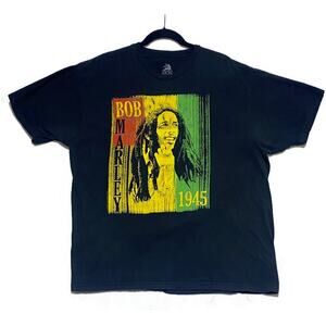Bob Marley 1945 Graphic T-Shirt Men's Size XXL Black by Zion